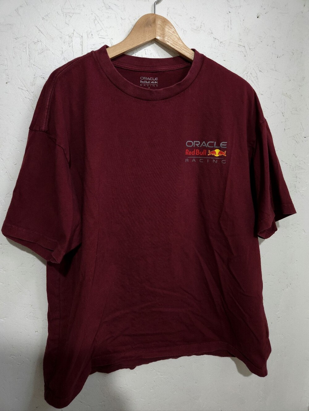 Red Bull Mens Short Sleeve Crewneck T-Shirt in Burgundy